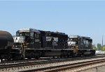 NS 3255 & 3306 shove train P15 into the yard